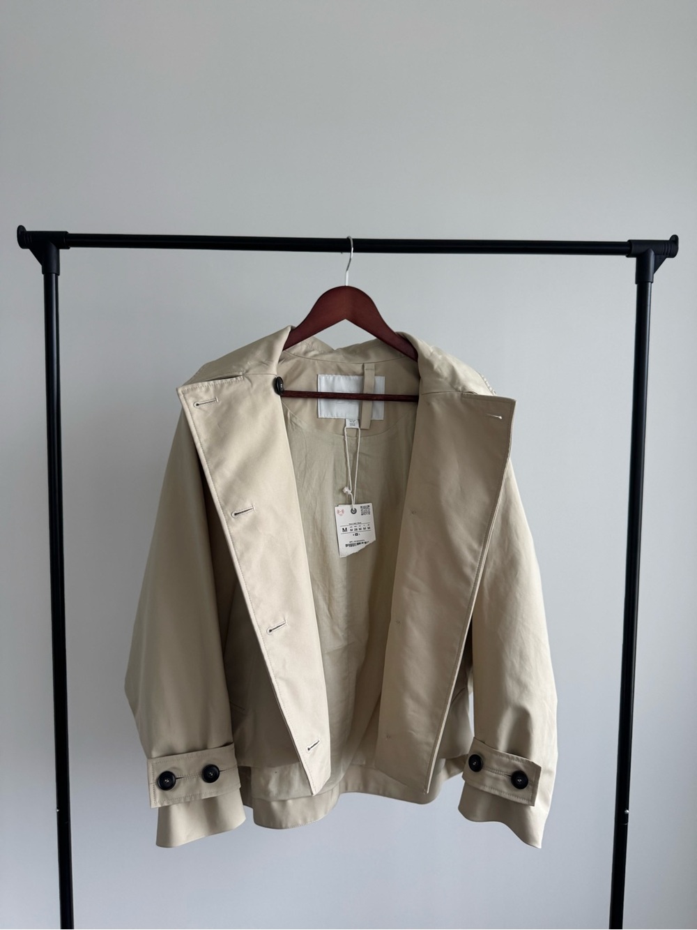 Zara Short Water-repellent Trench Coat